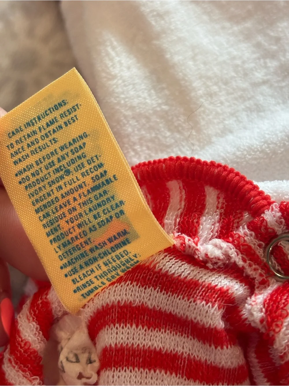 Vintage Carter’s Terry Cloth Santa Footed Sleeper